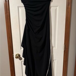 Lucy in the Sky Black Strapless Gown